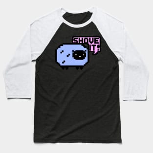 8-Bit Pixel Friend - Shove It! Sheep Baseball T-Shirt